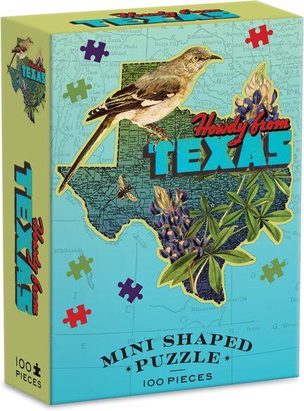 Howdy from Texas Mini Shaped 100 Piece Puzzle