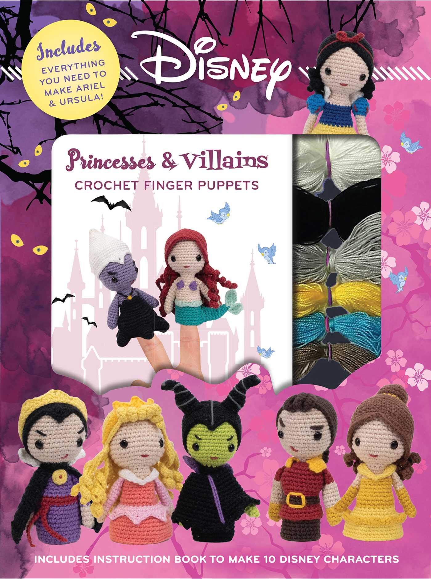 Crochet Disney Princesses & Villains Finger Puppets