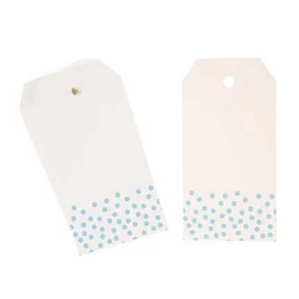 Light Blue Dots Paper Tags