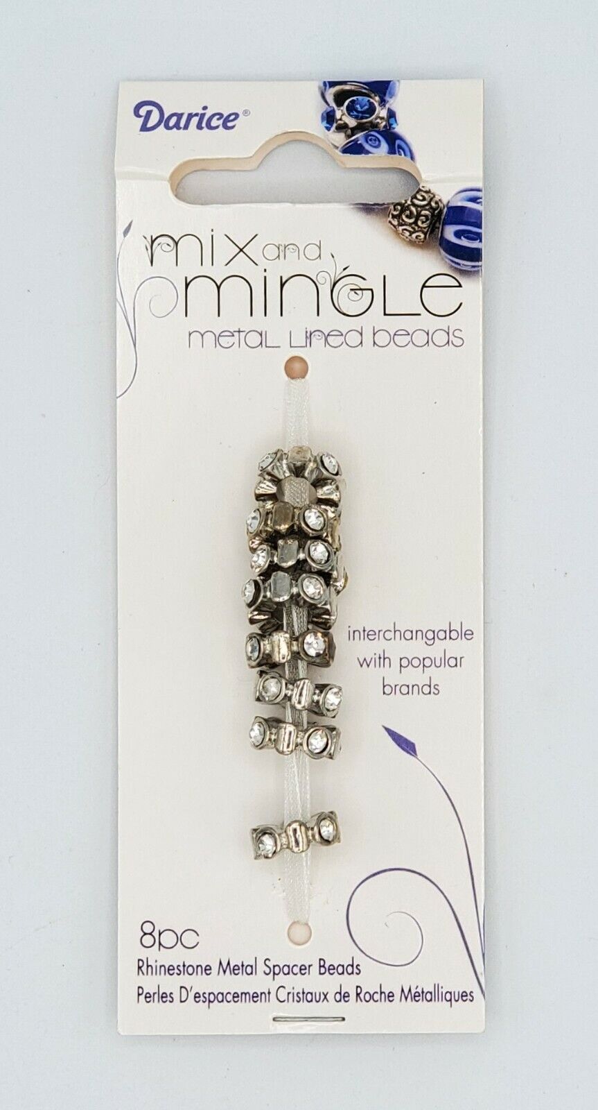 Rhinestone Metal Spacer Beads