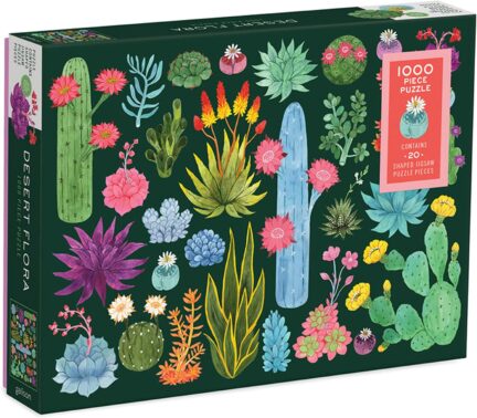 Desert Flora 1000 Piece Puzzle - Contains 20 Shaped Jigsaw Puzzle Pieces