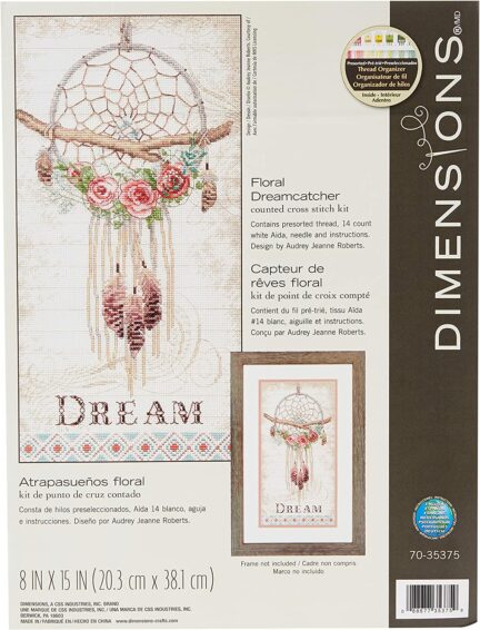 Floral Dreamcatcher Counted Cross Stitch Kit