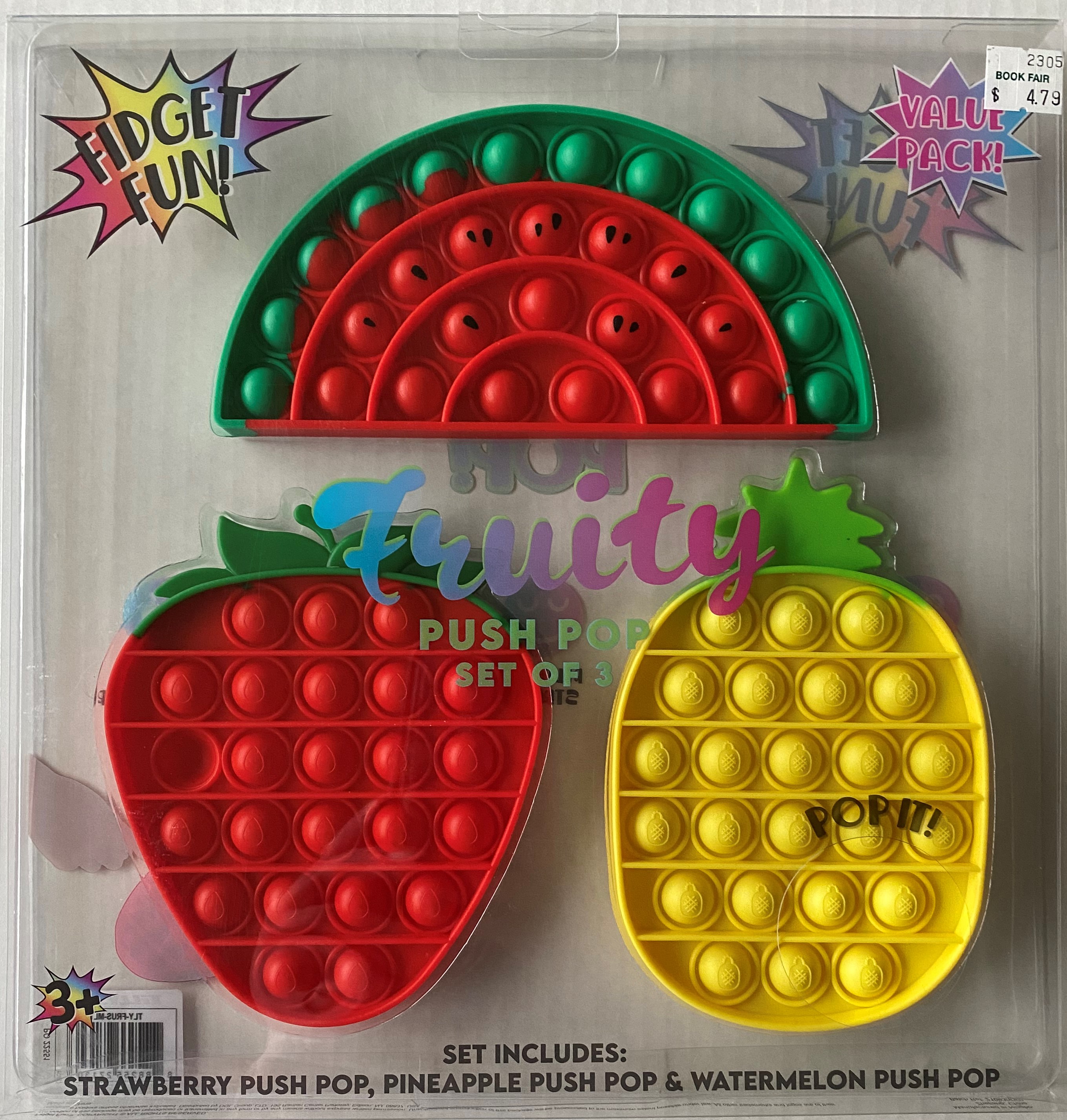 Fruity Push Pop Set of 3