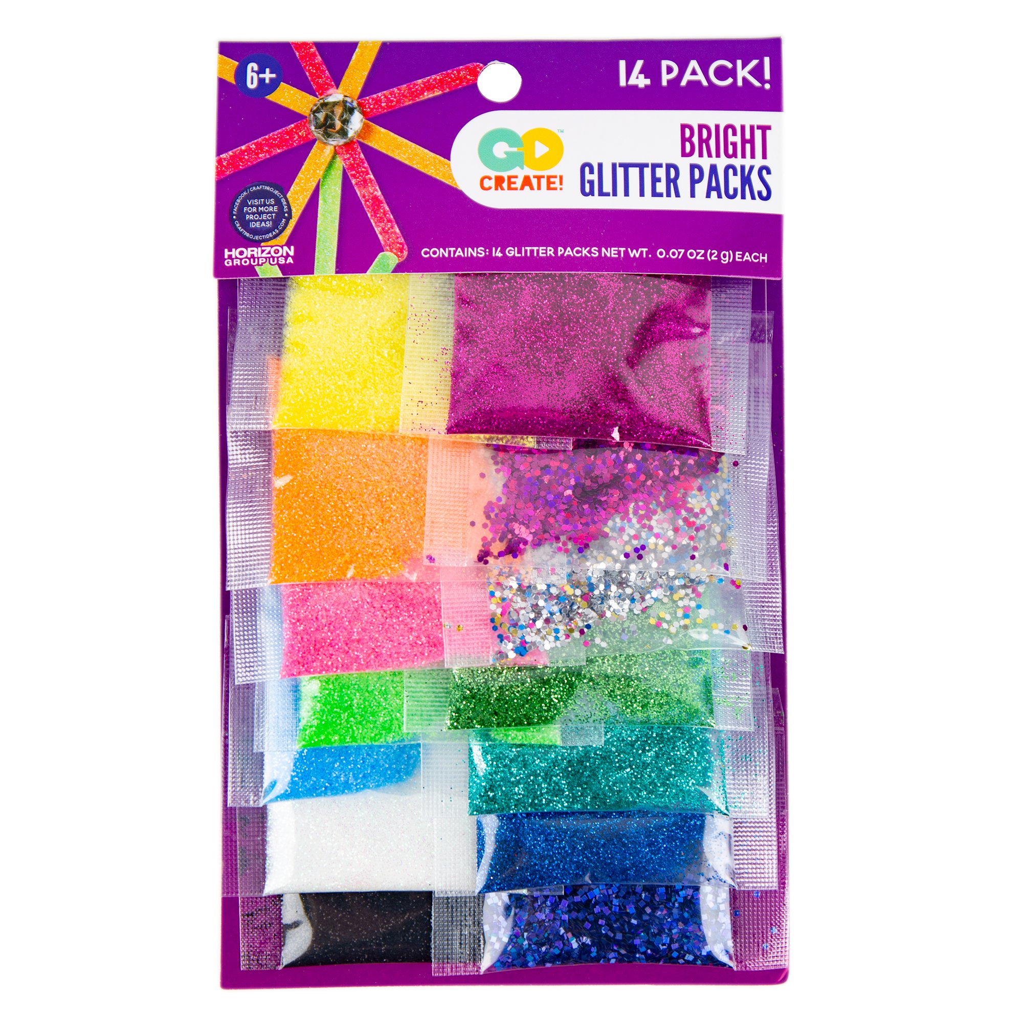 Bright Glitter Packs 14 pc