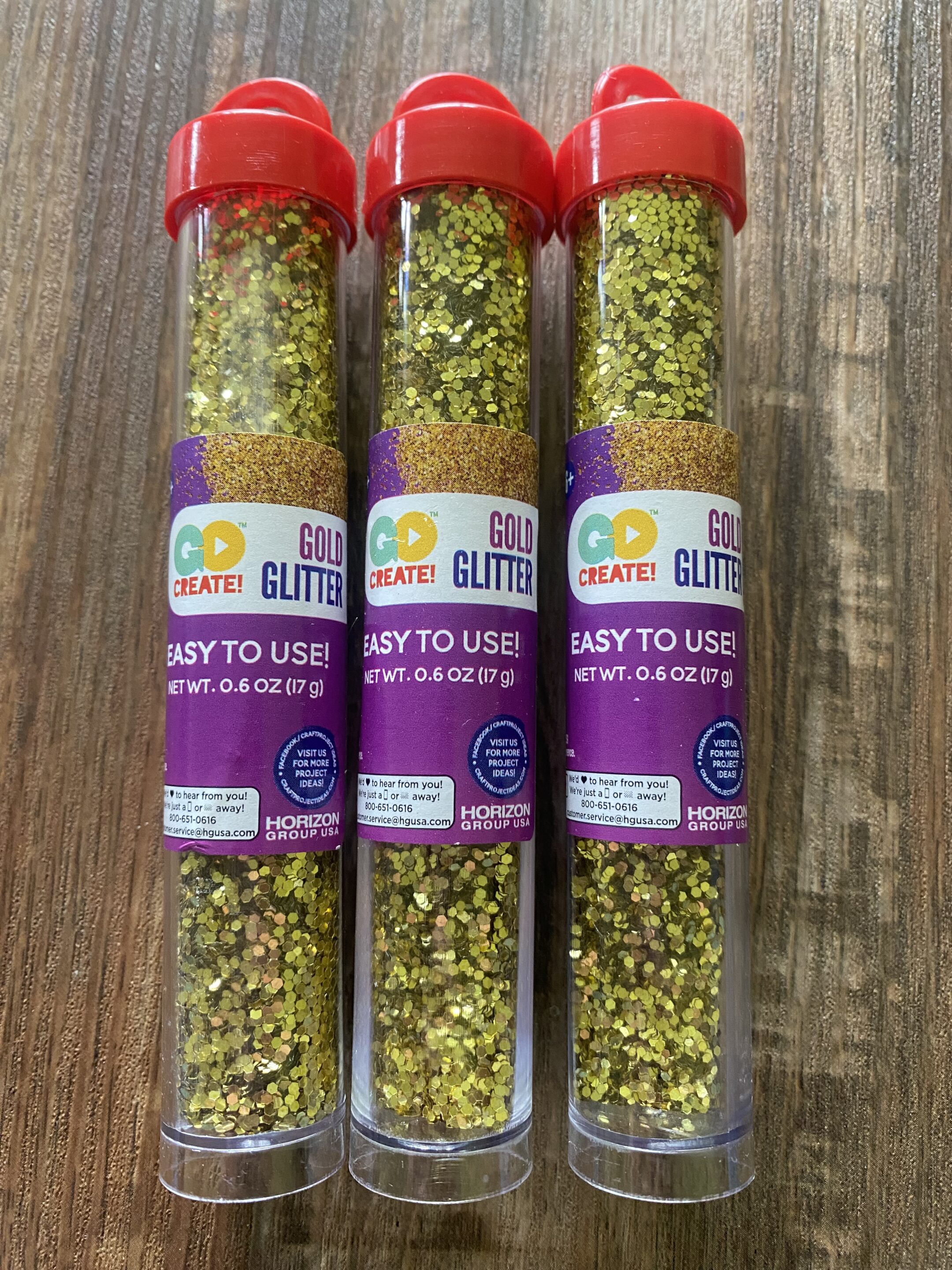 Gold Glitter 3 Pack