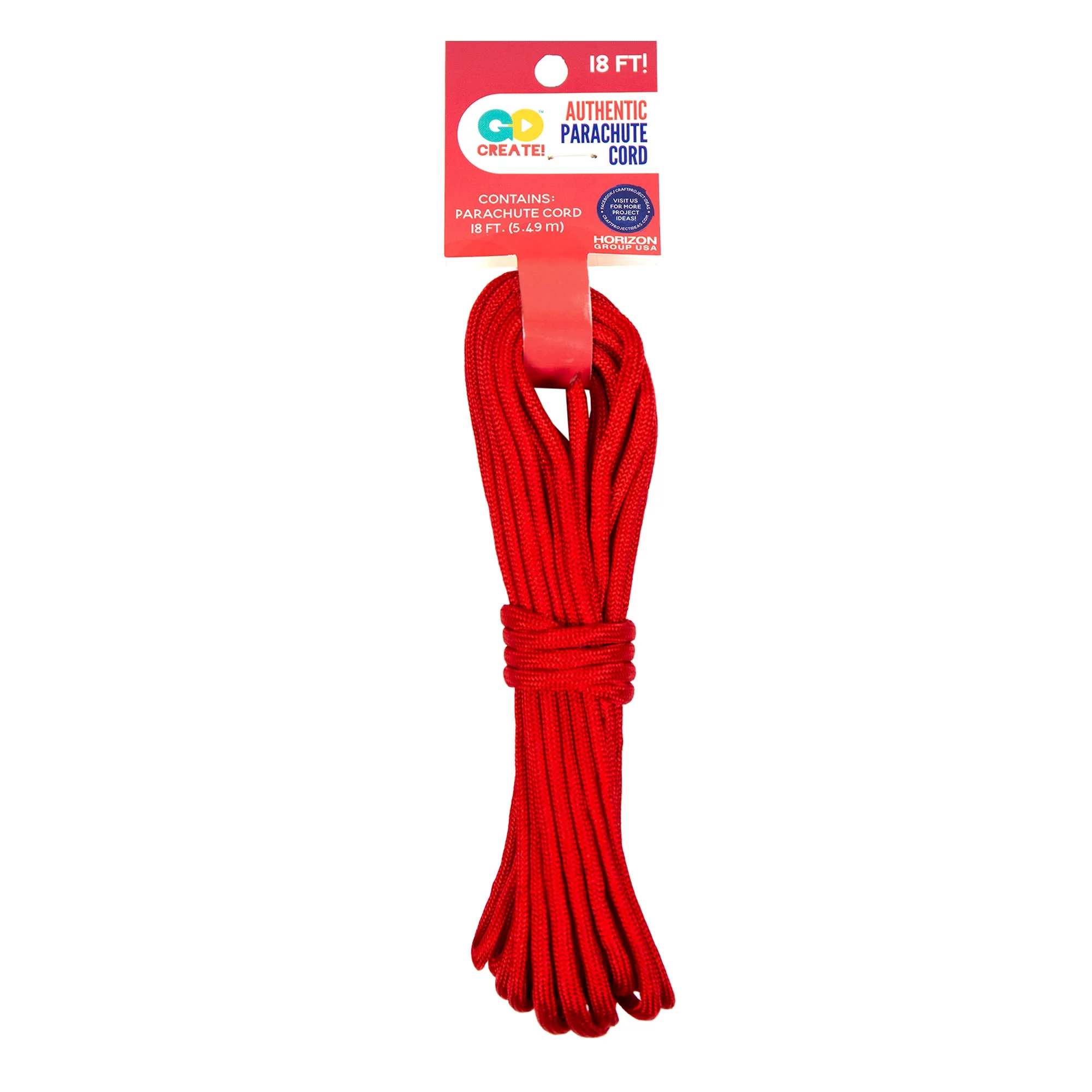 Red Parachute Cord 18ft