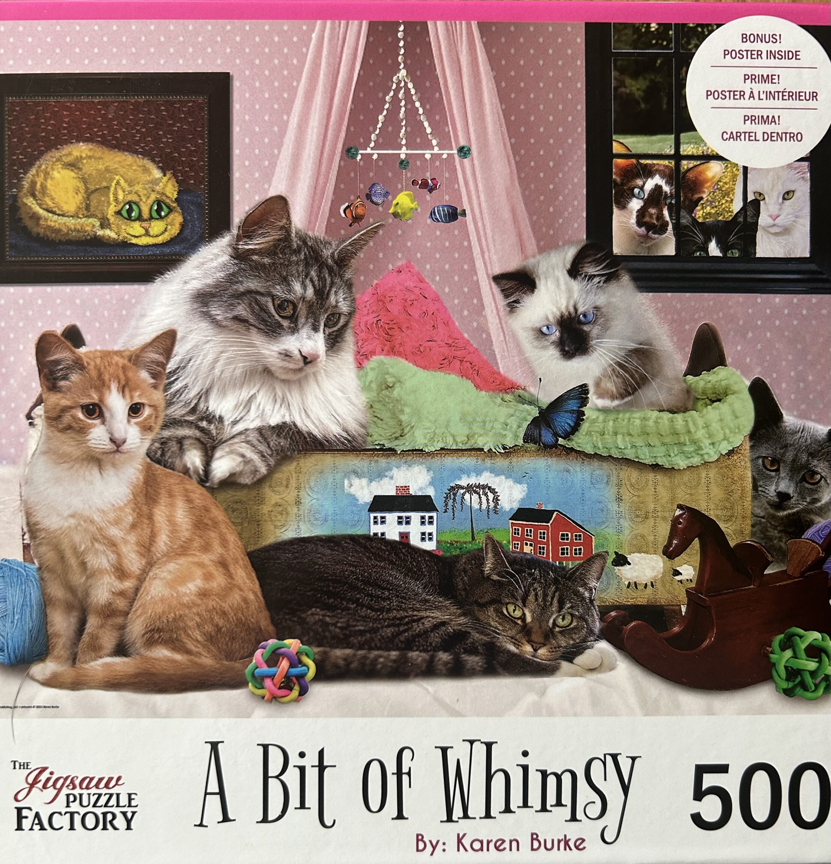 A Bit of Whimsy: Cats and a Cradle 500 Piece Puzzle