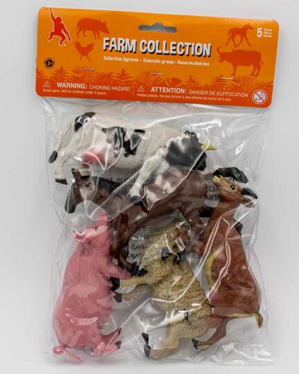 Collection of plastic farm animals from Wild Republic