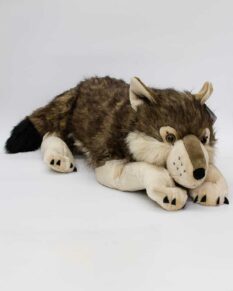 Jumbo wolf stuffed plush toy from Wild Republic