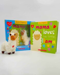 Stuffed llama with board book Mama Loves Her Little Llama