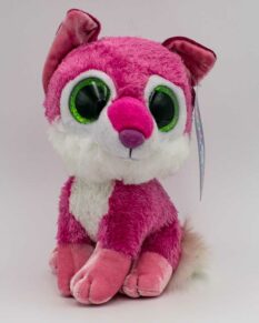 Pink fox stuffed plush toy