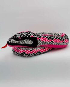 Grey and pink scaled snake stuffed plush toy from Wild Republic