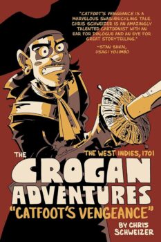 Book cover for The Crogan Adventures: Catfoot's Vengeance, a graphic novel.