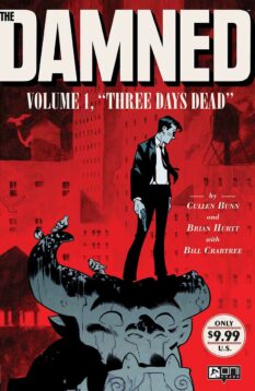 Book cover for Volume 1 of The Damned, a graphic novel.