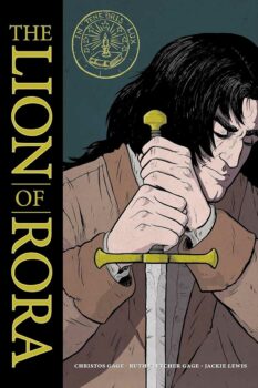 Book cover for The Lion of Rora graphic novel.