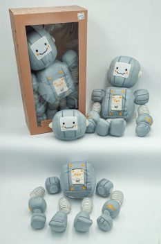Stuffed robot toy from Wonder & Wise
