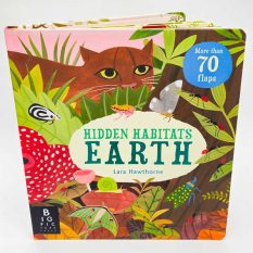 Lift-the-flap book Hidden Habitats: Earth by Camilla de la Bedoyere