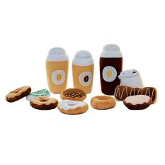 Donut and coffee plush toys