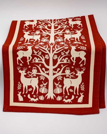 Harvest Otomi Table Runner - Rust