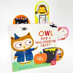 The book Owl Has a Halloween Party by Jannie Ho