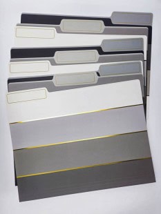 File Folder Set - Greyscale Stripes
