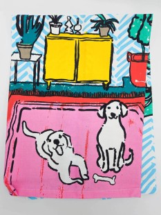 18" x 26" Dish Towel - Dog Print