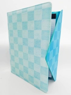 Teal Checkered Padfolio
