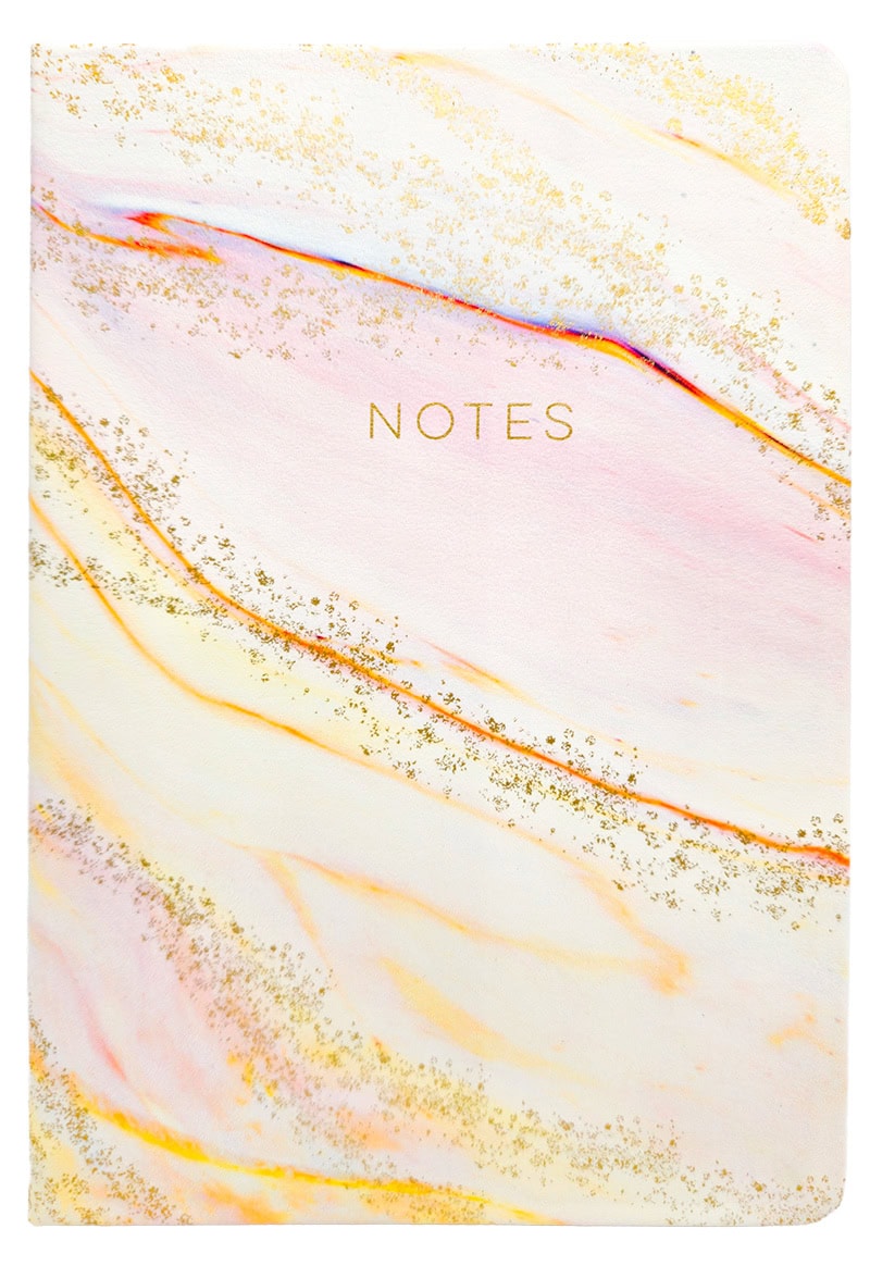 Notes Journal - Pink and Gold Marble