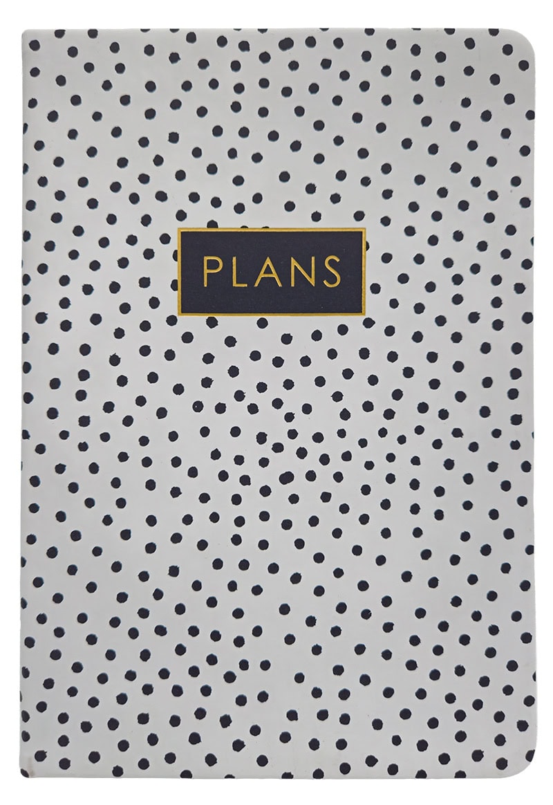 Plans Journal - Black & White Polka Dot
