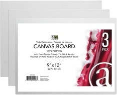 9" x 12" Canvas Board (3 Pack)