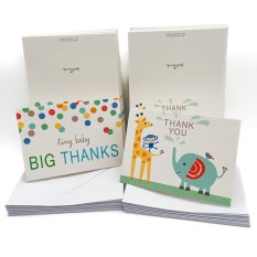 3.75" x 5.2" Blank Baby Thank You Cards (50 Pack)