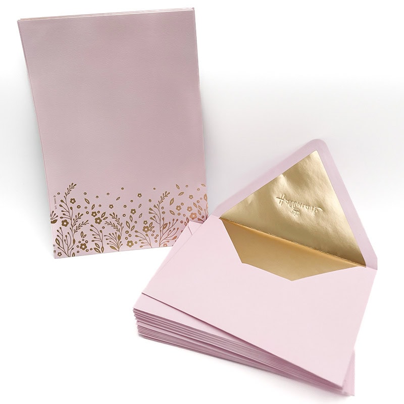 Pink and Gold Foil Cards