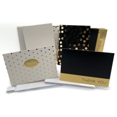 3.75" x 5.2" Blank Gold-Foil Cards (40 Pack)